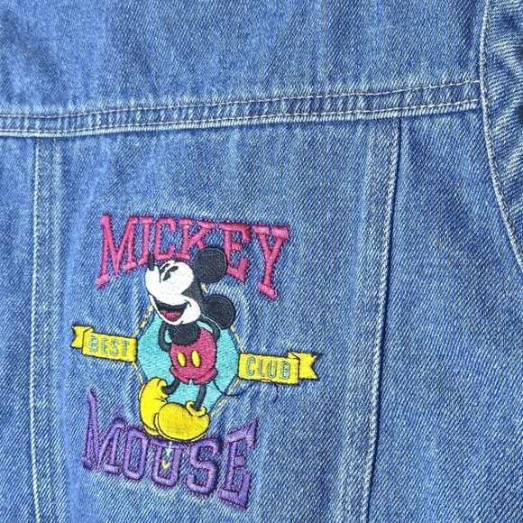 Vintage Disney Mickey & Co Authentic Sportswear Denim Zip Vest, Size 6X - Picture 4 of 6